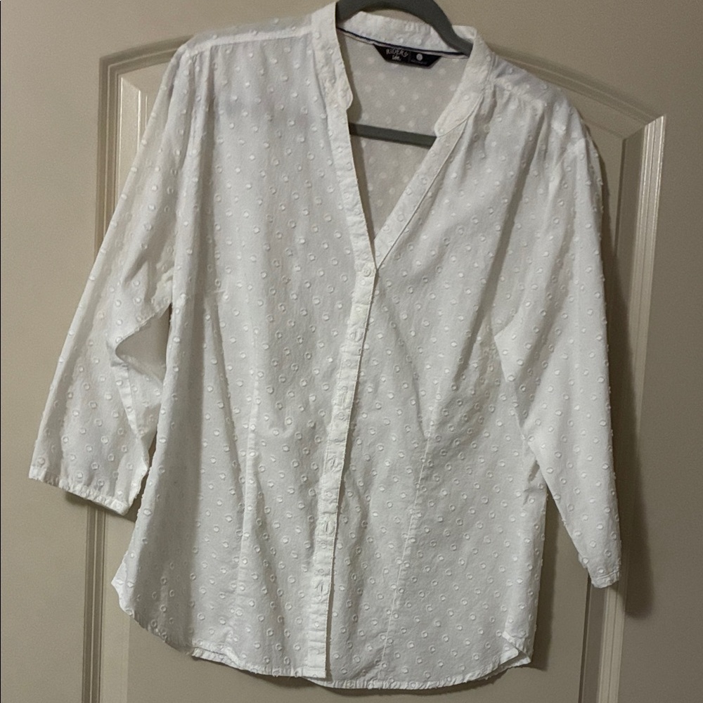 Riders by Lee white Button-Down Shirt